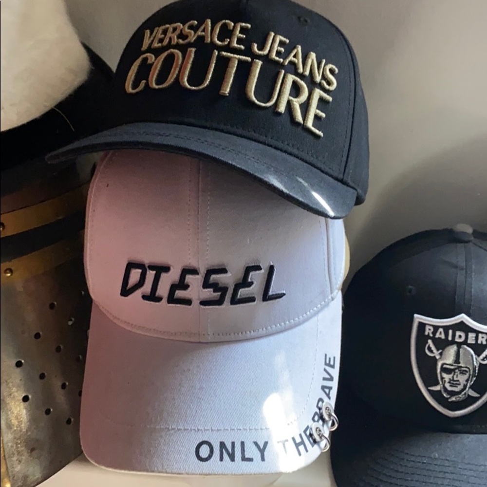 Versace hat. Diesel hat